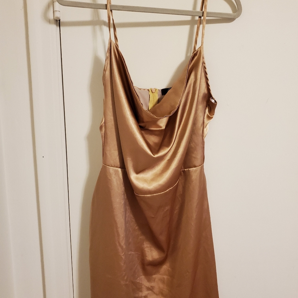 JUNIOR SIZING Gold Dress